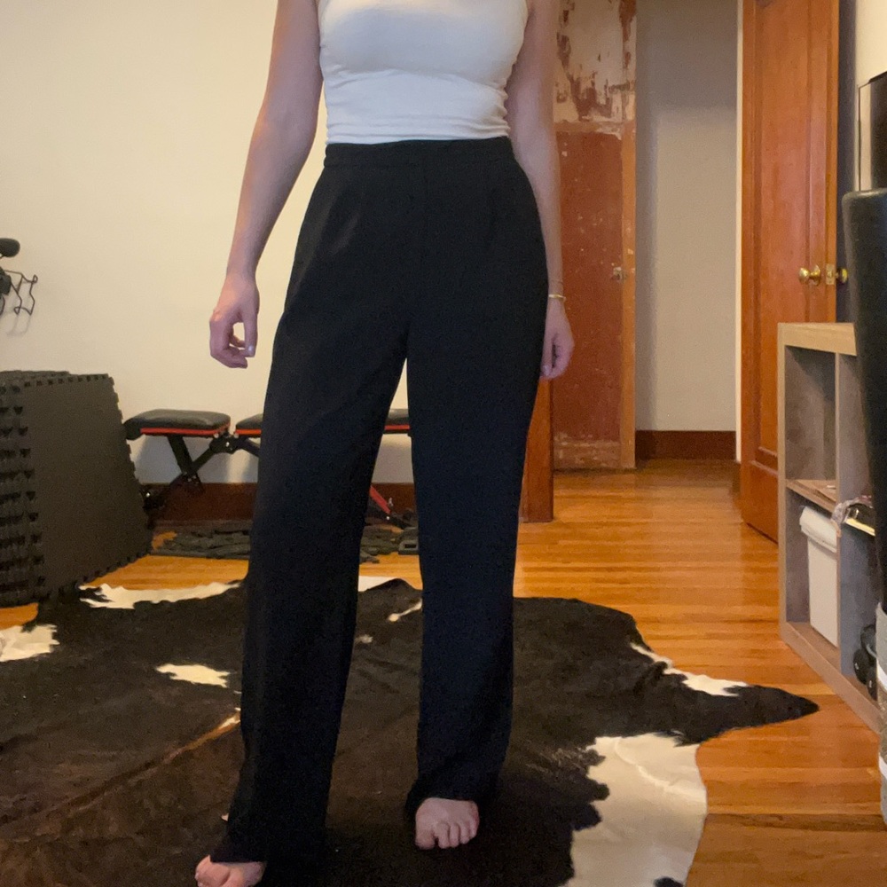 Express Black Trousers High-Waisted Wide-Leg